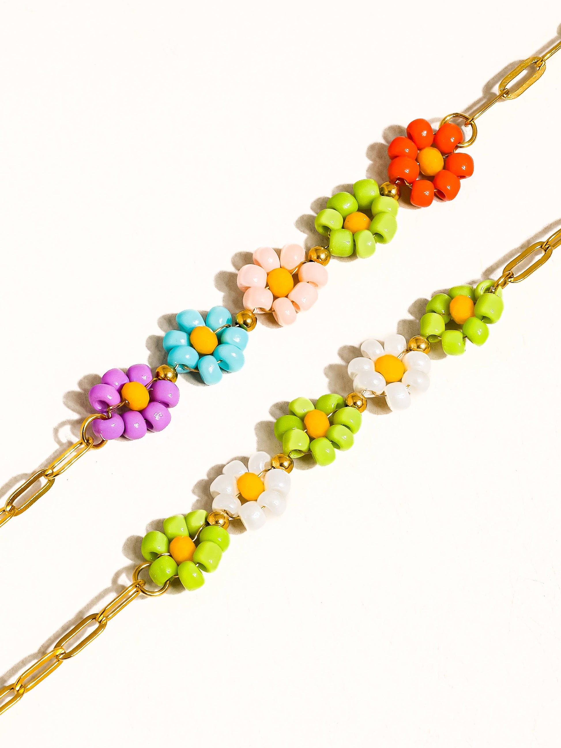 Leia Beaded Daisy Chain Bracelet