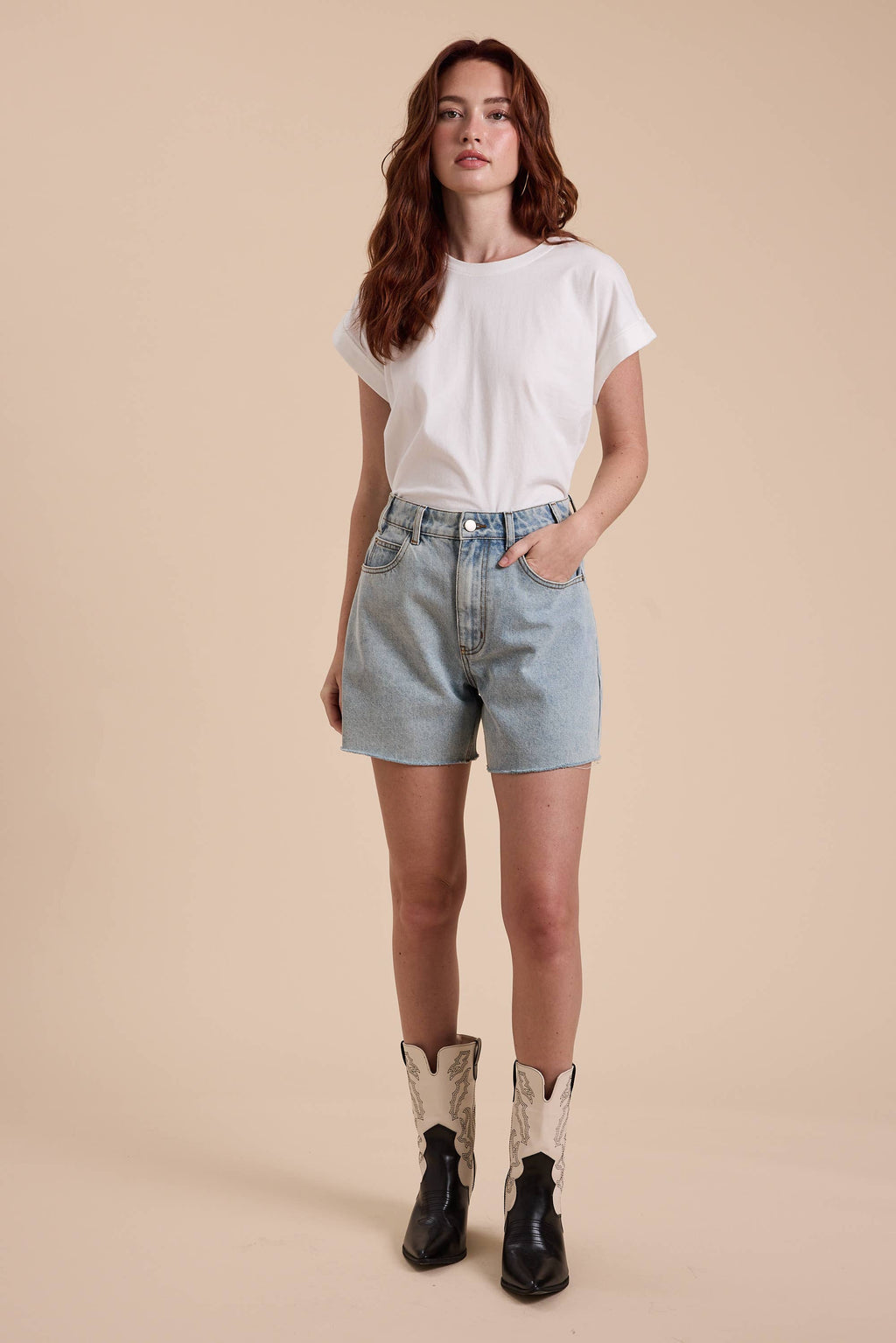 Shelton Denim Mom Shorts