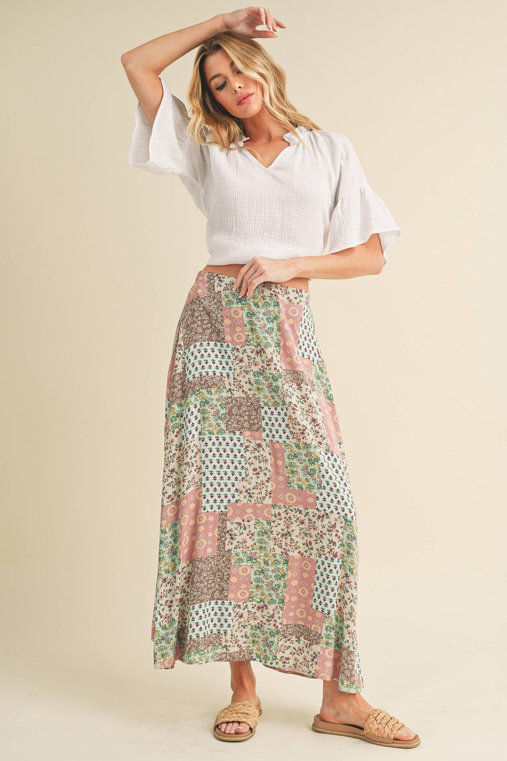 Perry Patchwork Maxi Skirt