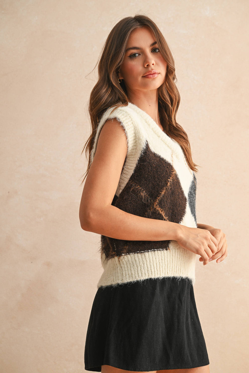 Willow Argyle Sweater Vest