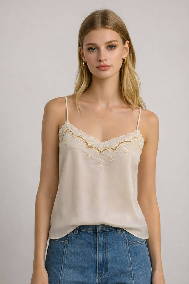 Camille Lace Satin Camisole