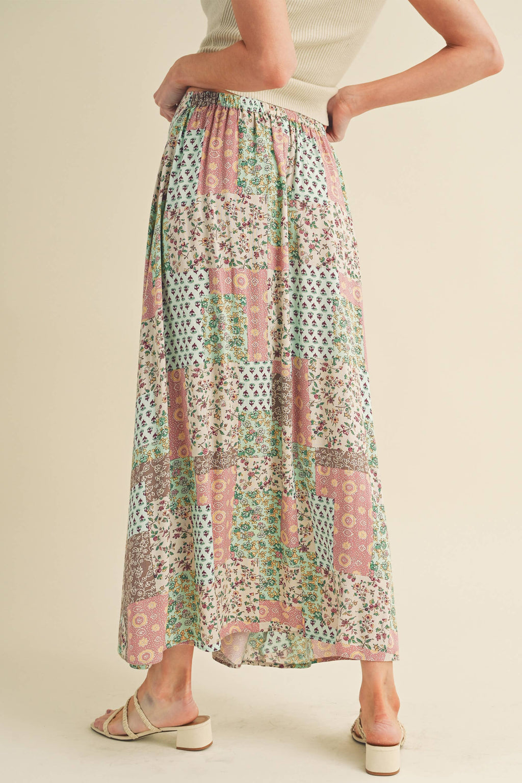 Perry Patchwork Maxi Skirt