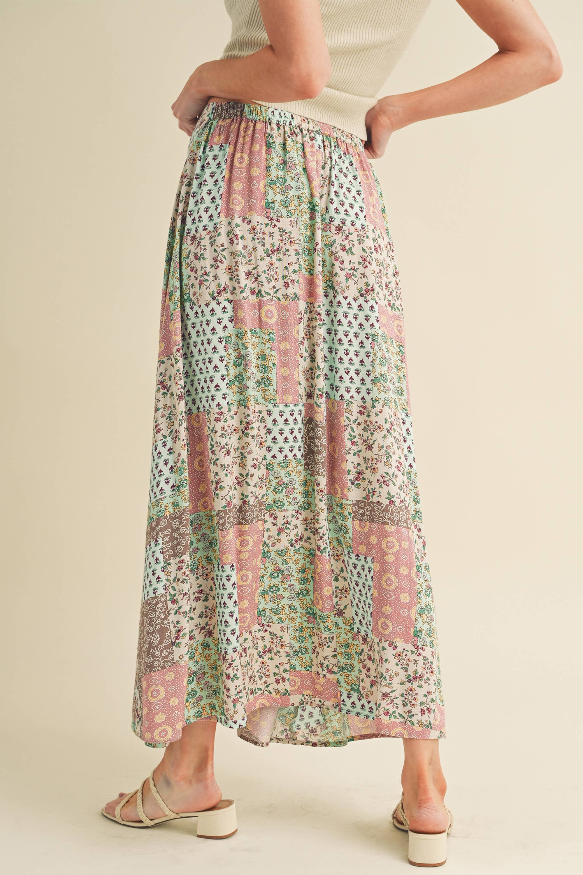 Perry Patchwork Maxi Skirt