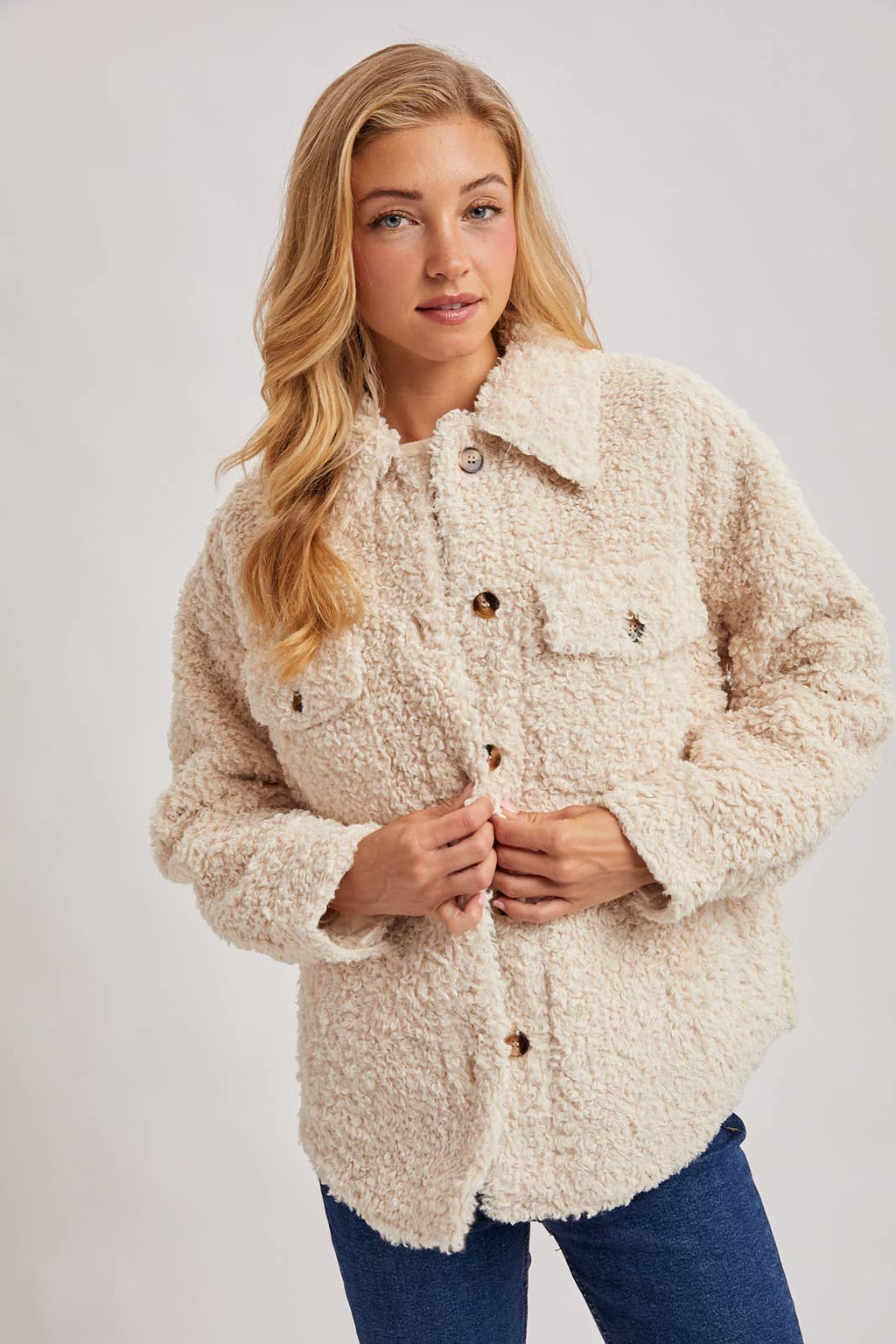 Porter Boucle Jacket in Cream