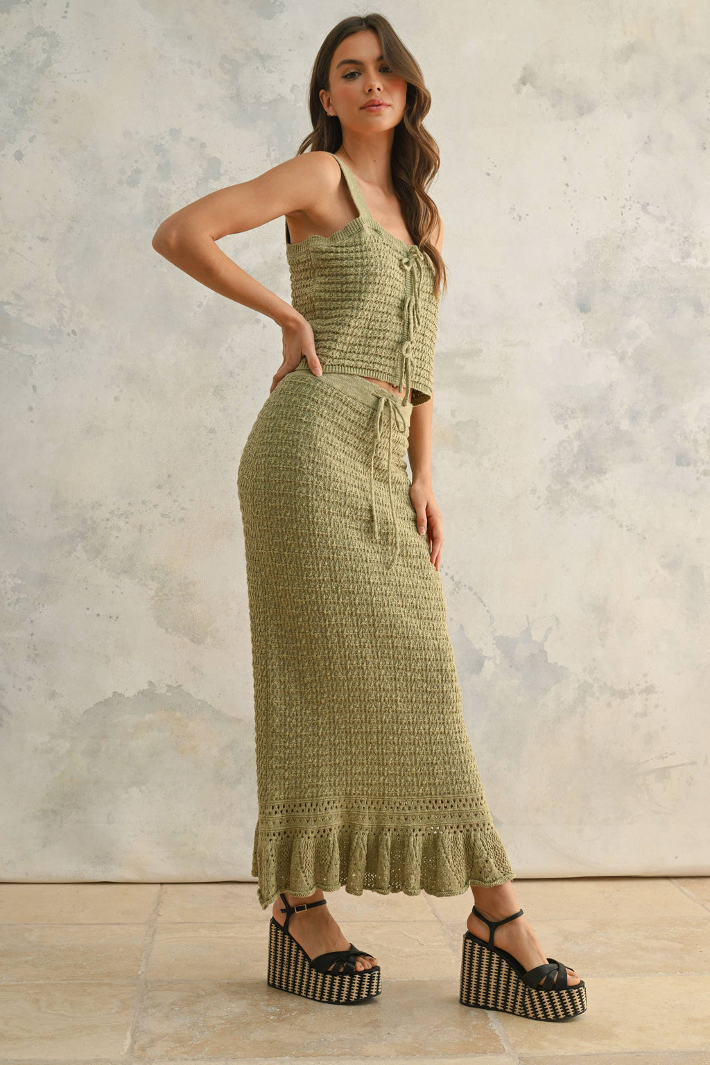 Easton Crochet Knit Skirt