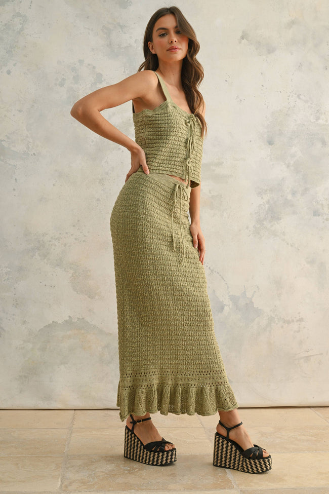 Easton Crochet Knit Skirt