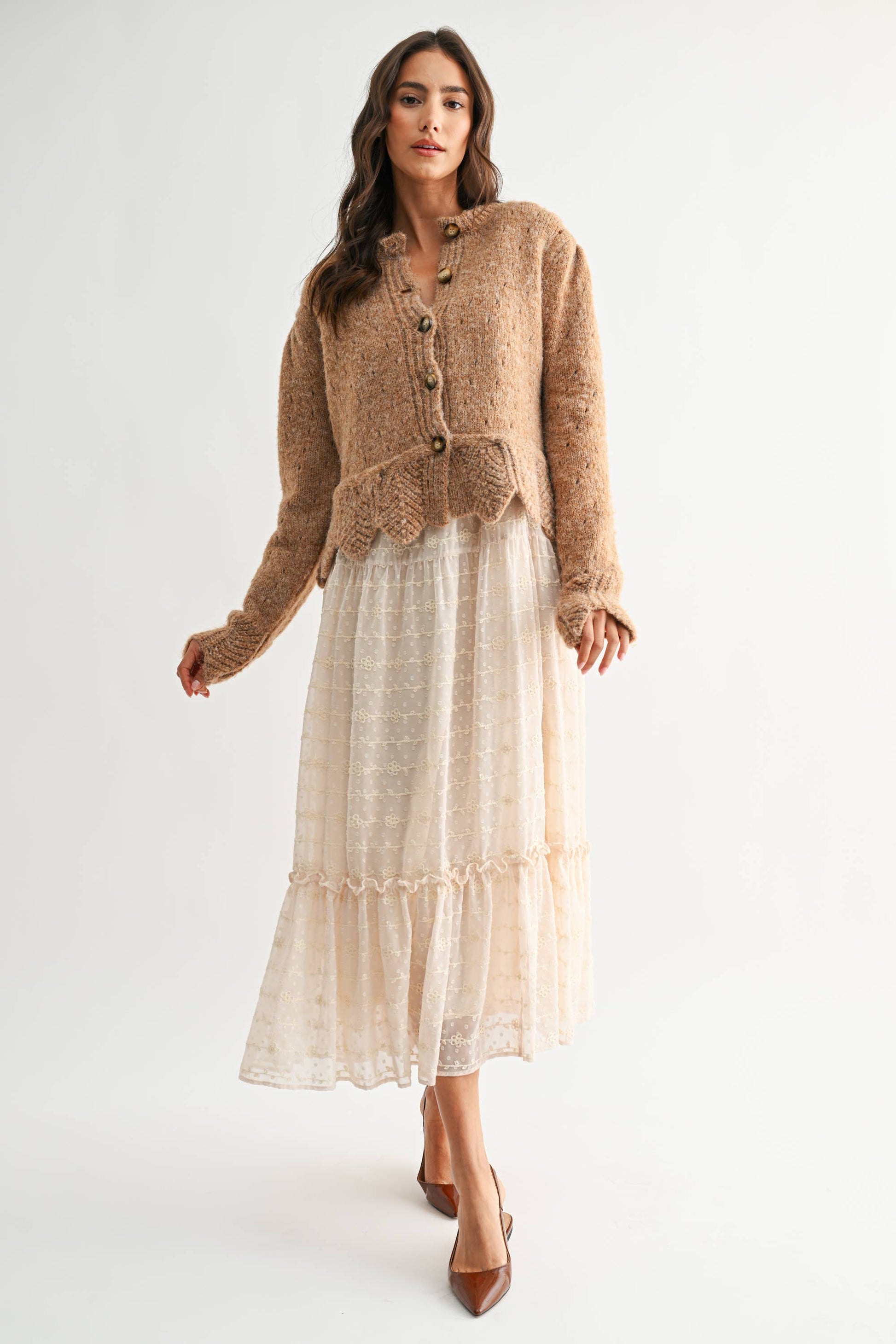 James Textured Knit Cardigan