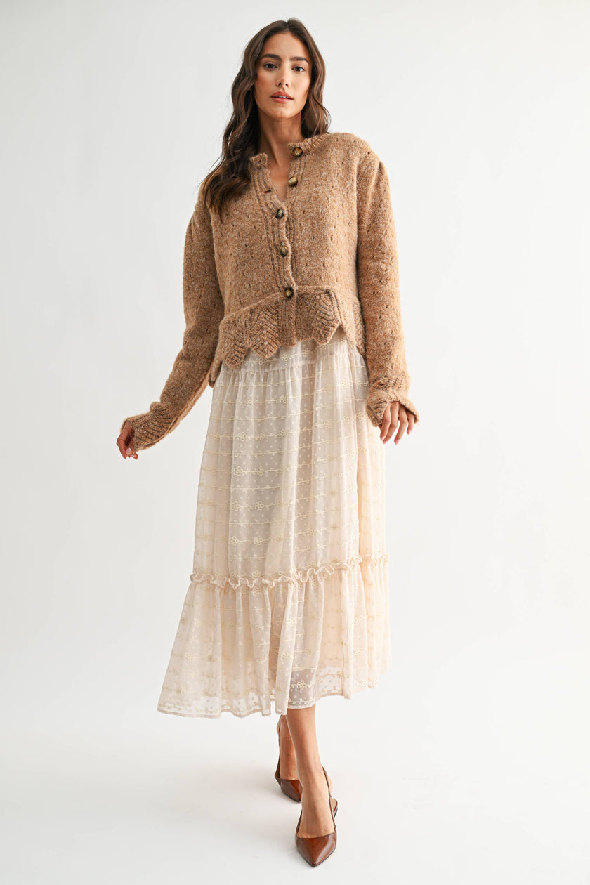 James Textured Knit Cardigan