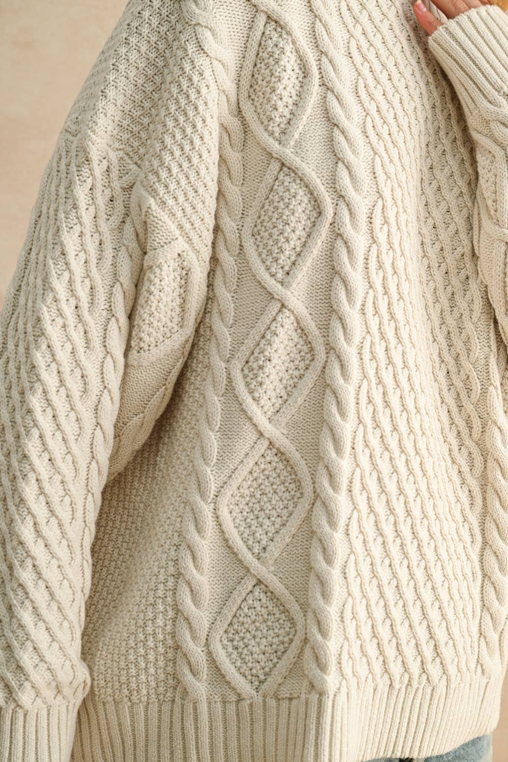 Cozy Cottage Cable Sweater