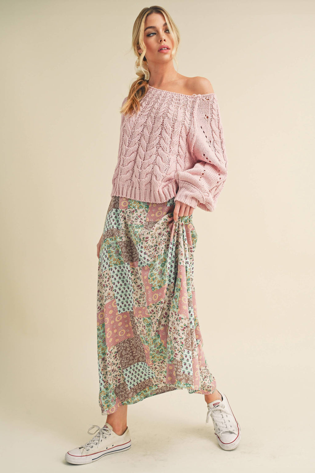 Perry Patchwork Maxi Skirt