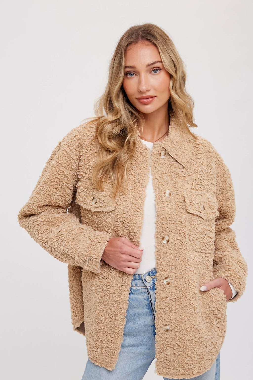 Porter Boucle Jacket in Latte