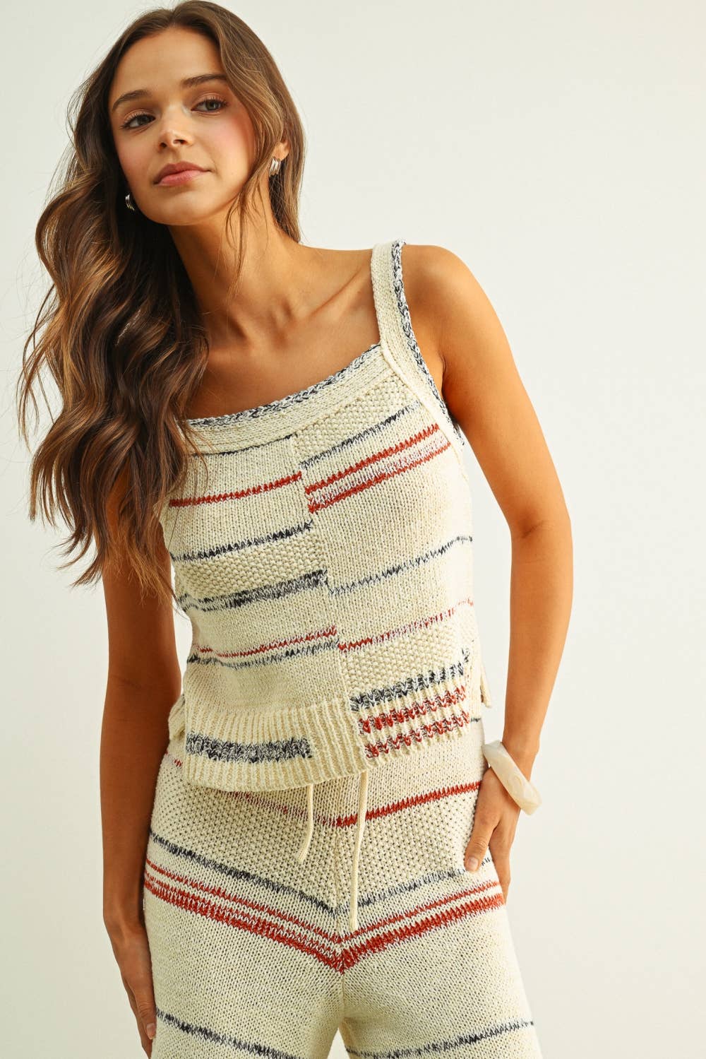 Abigail Striped Knit Top