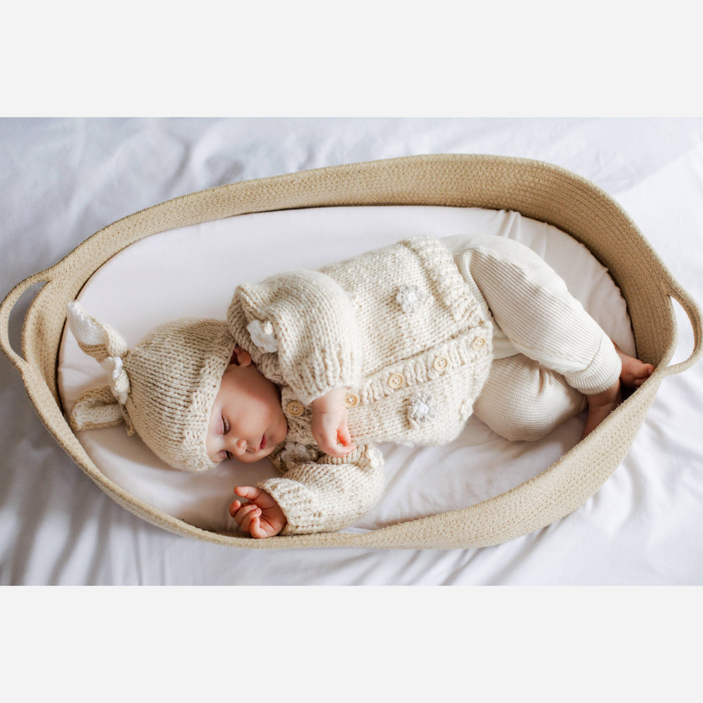 Cream Flower Baby Cardigan