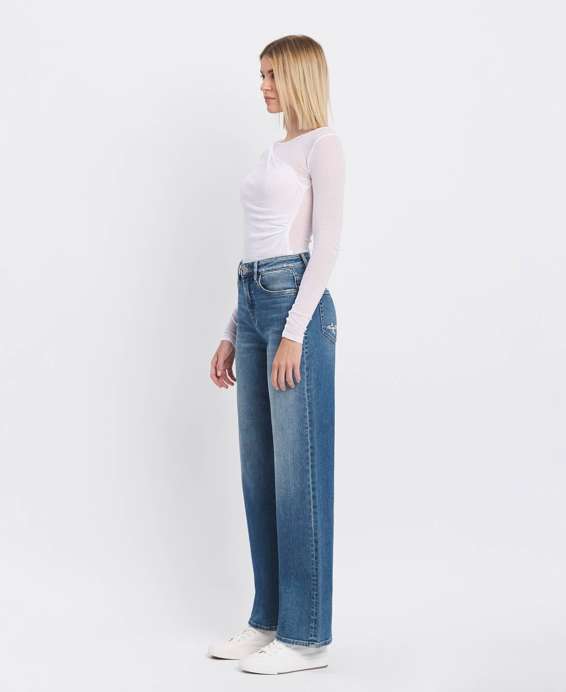 Hank Super High Rise Wide Leg Jeans