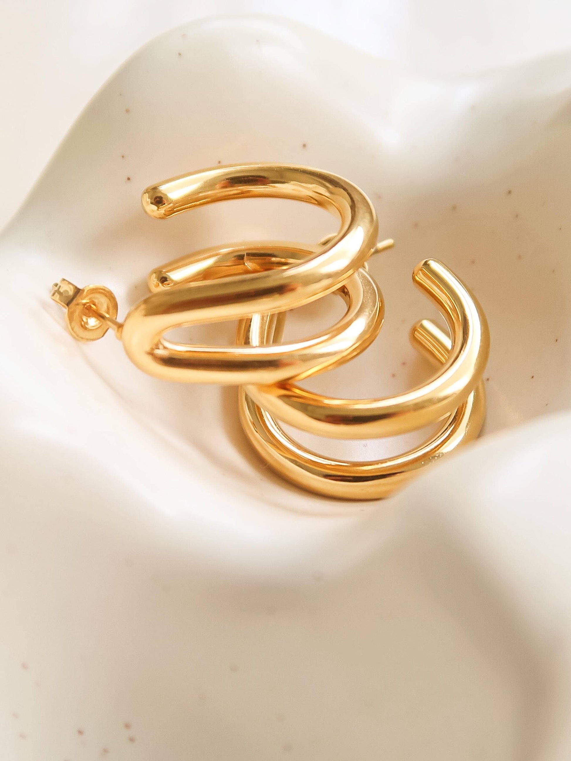 Lucille Double C Hoop Earrings