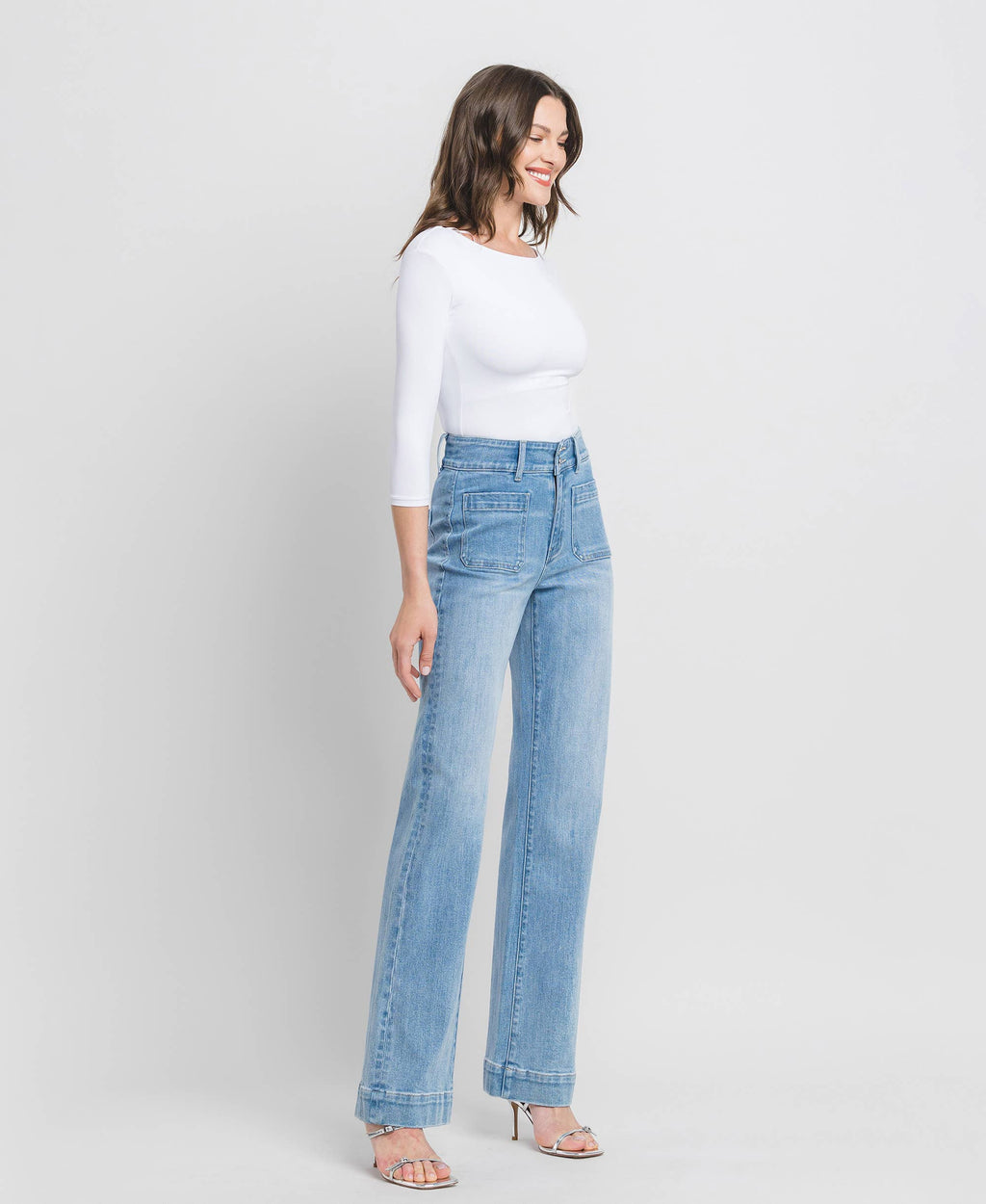 90s Vintage Super High Rise Flare Jeans
