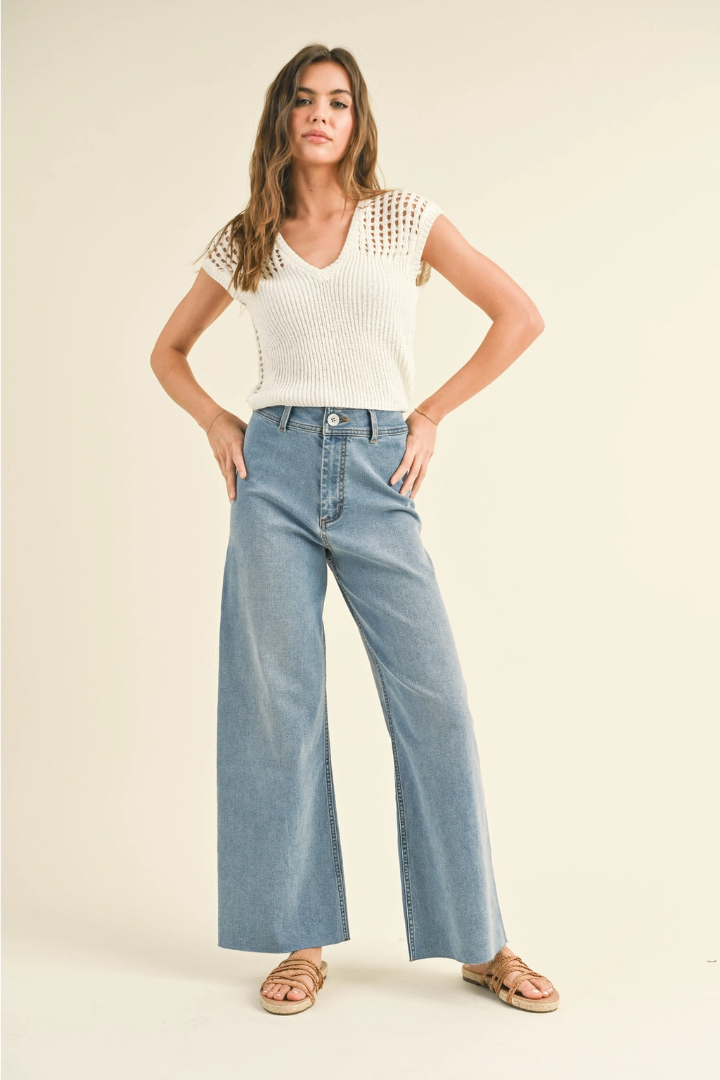Ren Wide Leg Jeans in Denim