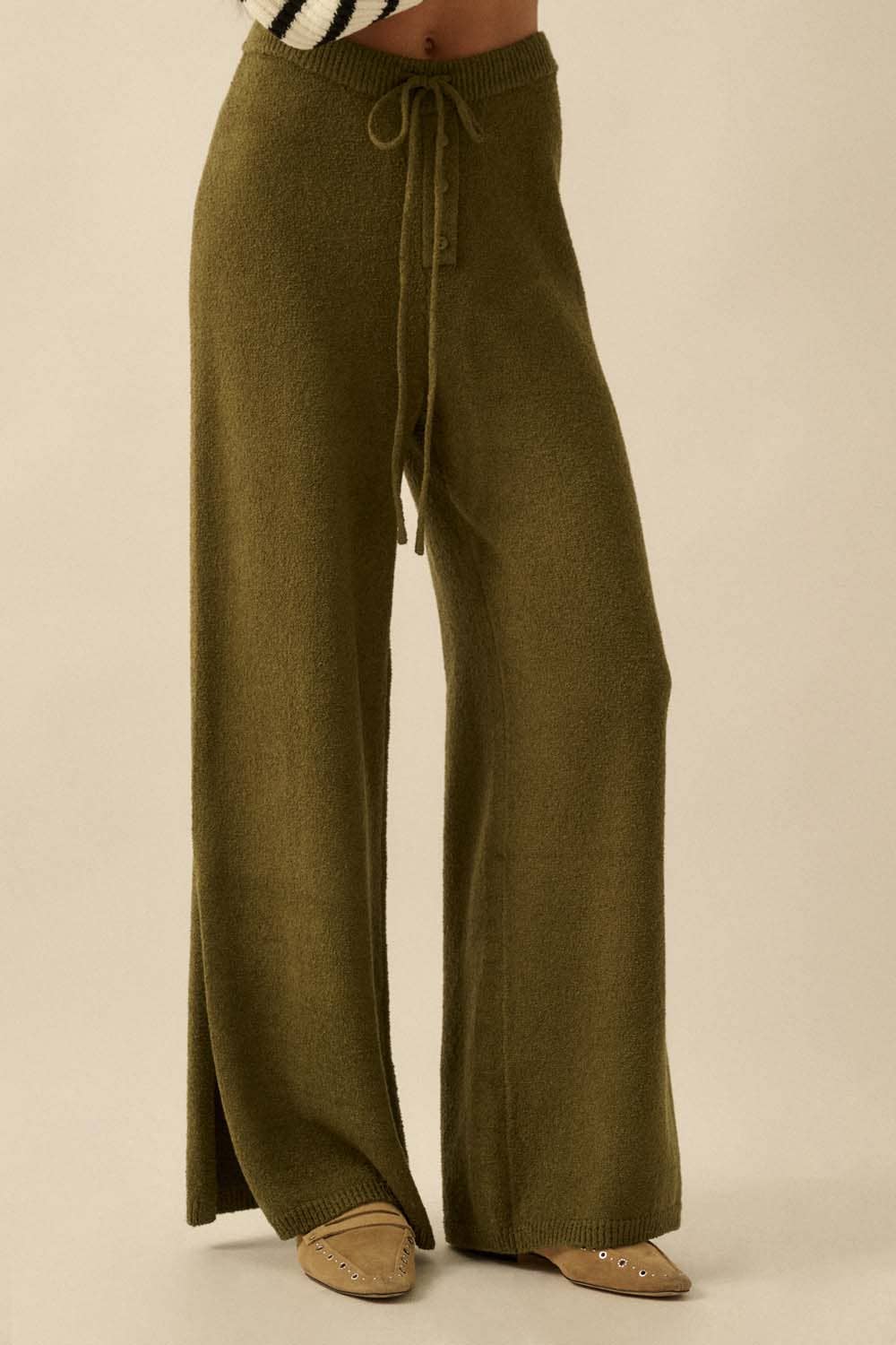 Janie Olive Knit Pants