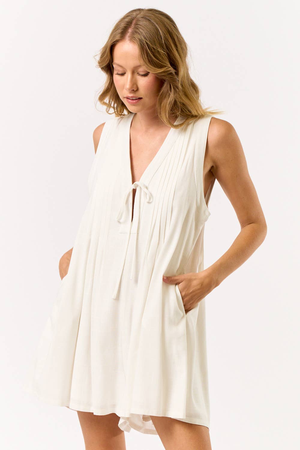Addie White Denim Romper