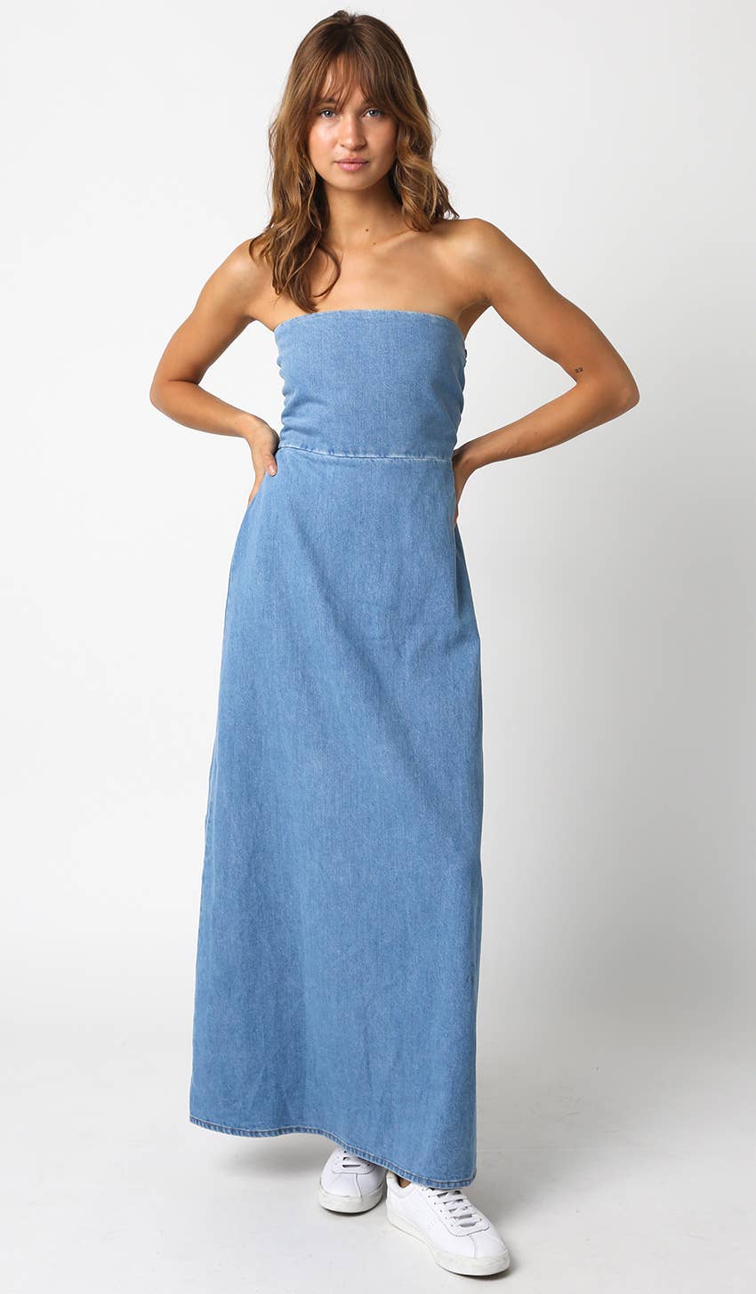 Skylar Denim Maxi Dress