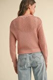 Sayla Crochet Cardigan in Dusty Rose