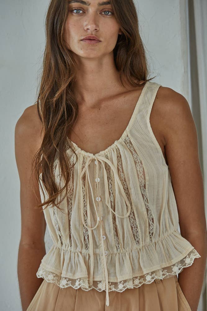 Austin Lace Trim Top