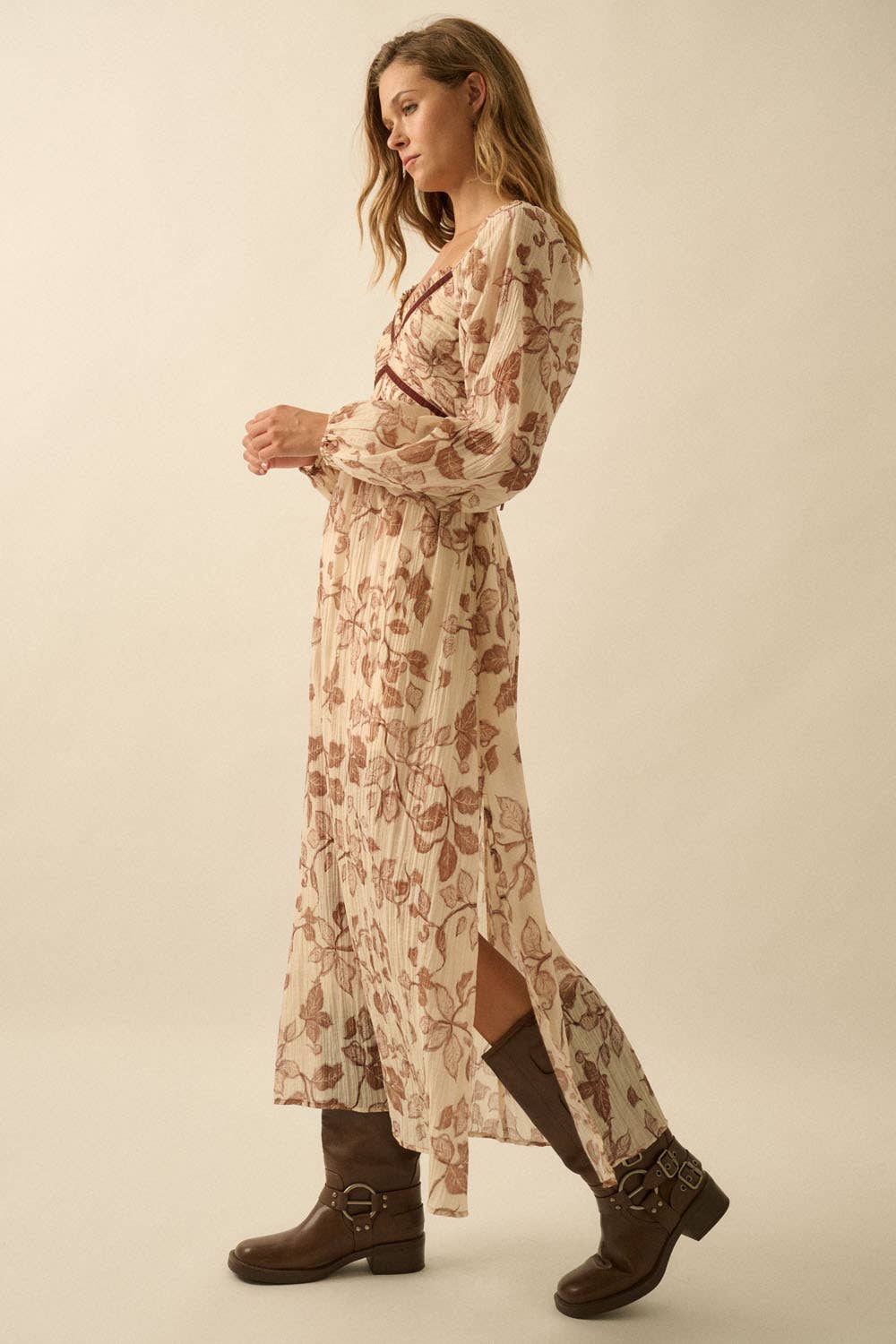 Velvet Bloom Maxi Dress