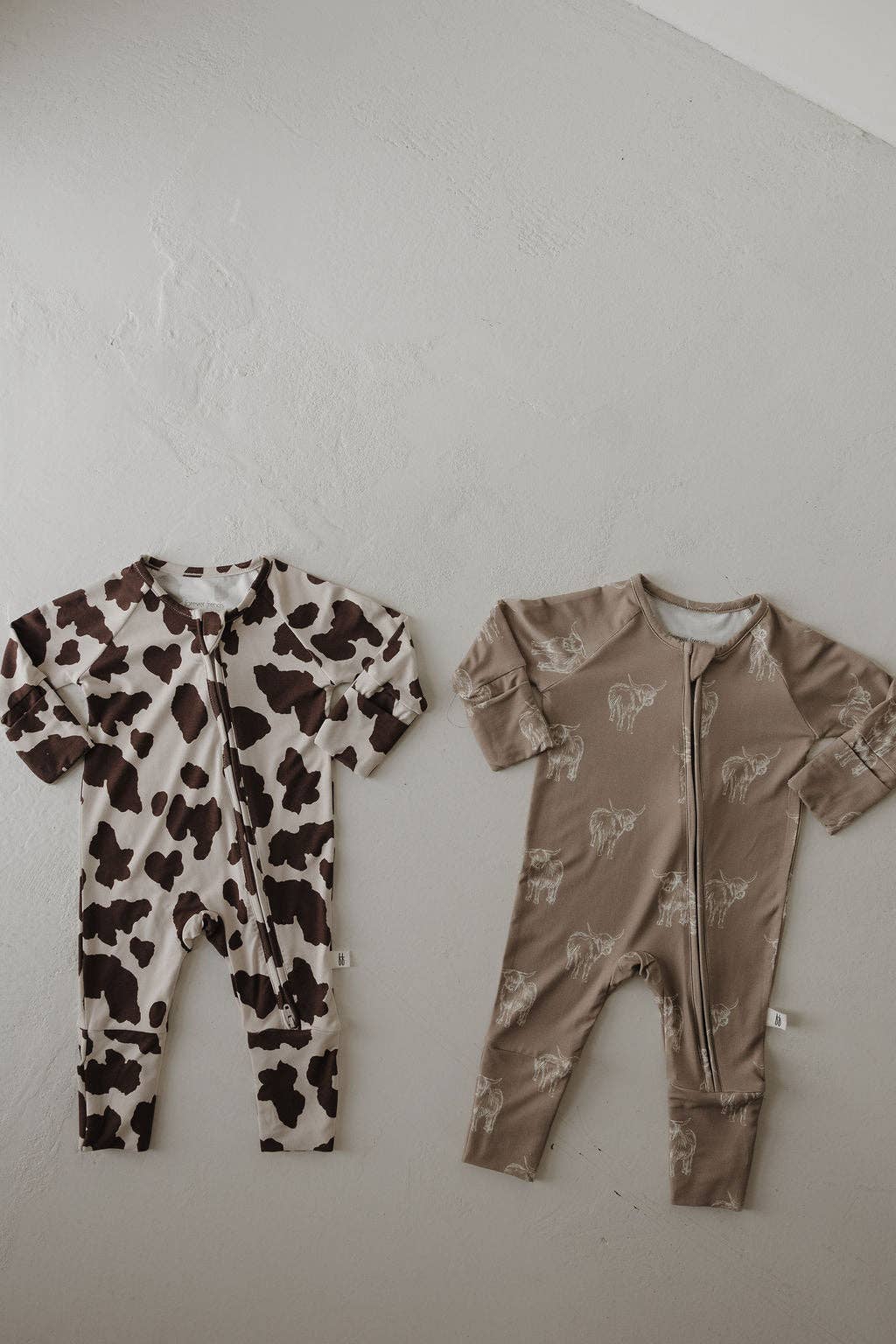 Moo! Bamboo Zip Pajamas
