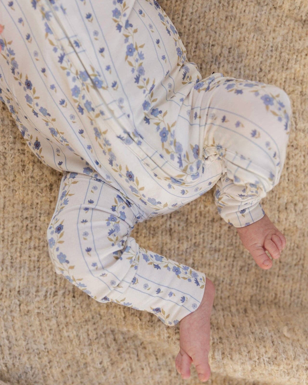 Winter Floral Zipper Pajamas