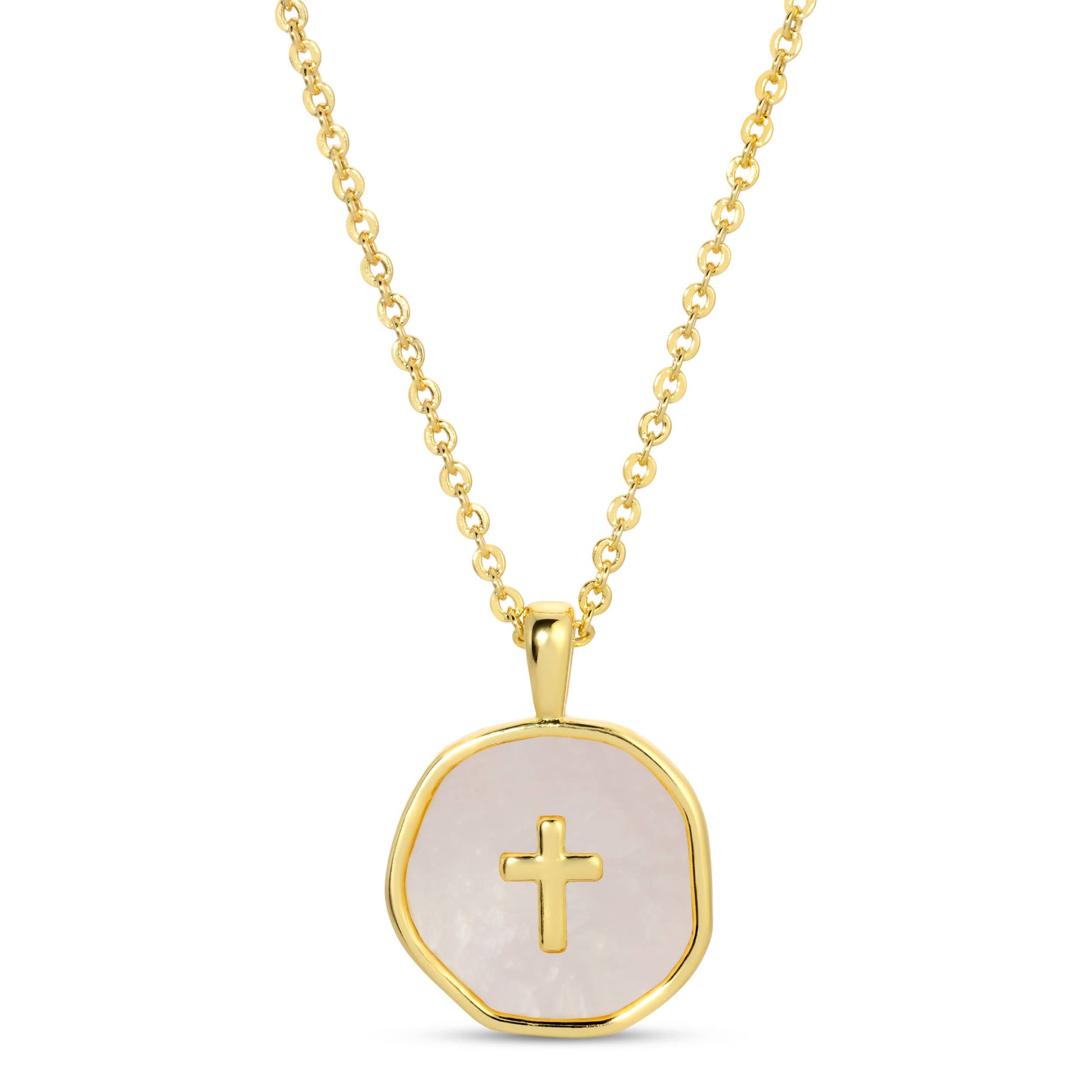 Shell With Cross Pendant Necklace