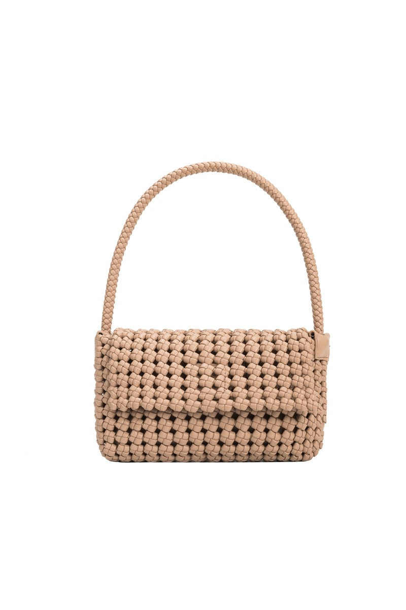 Shelly Recycled Vegan Shoulder Bag in Tan