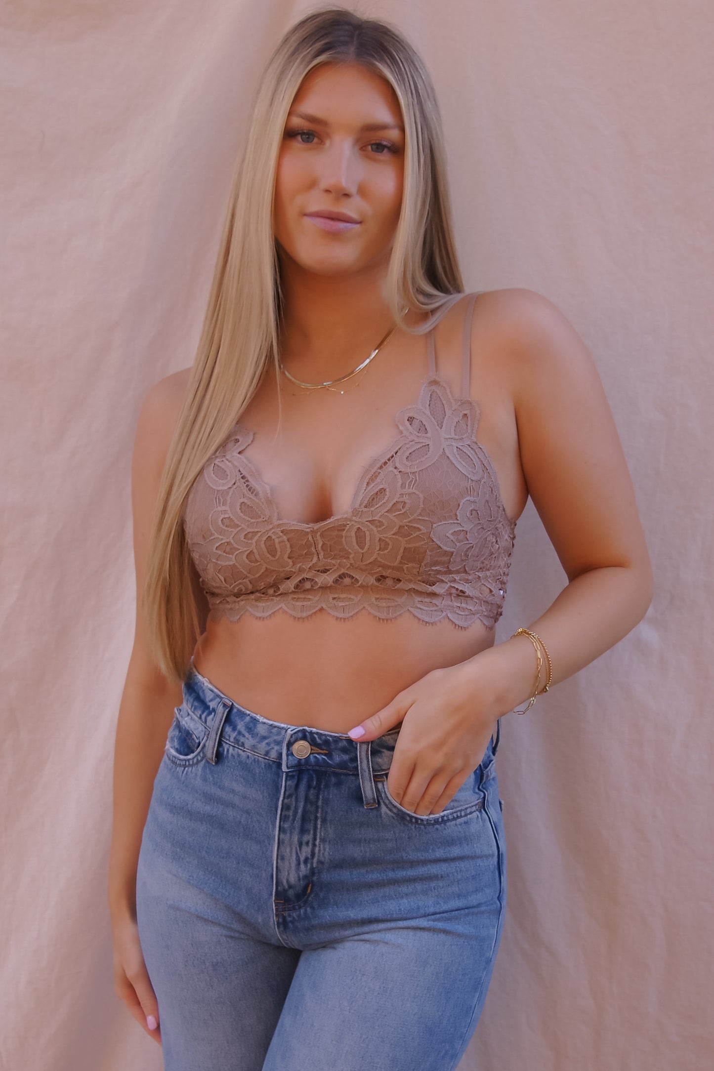 Better Together Bralette in Taupe