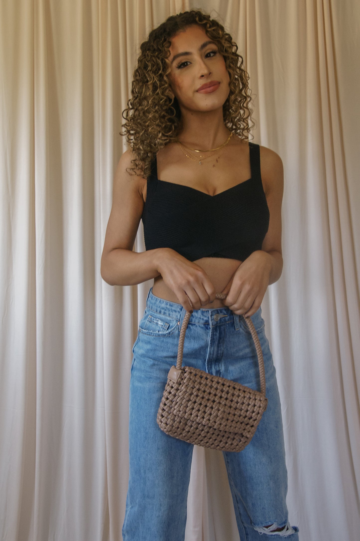 Shelly Recycled Vegan Shoulder Bag in Tan